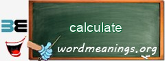 WordMeaning blackboard for calculate